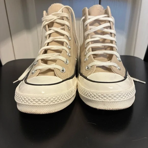 Unisex CONVERSE CHUCK 70 Canvas HIGH TOP Oat Milk Beige Women size 7/Men Size 5 - Picture 2 of 14